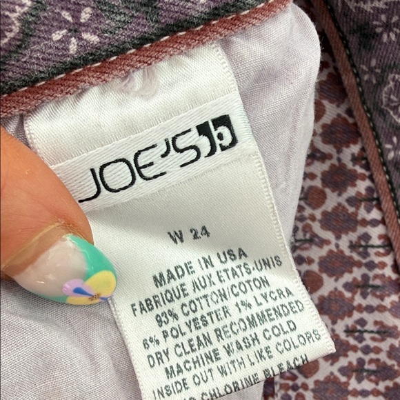 Joe's Jeans Purple Patterned Women's Jean Shorts - Picture 2 of 3